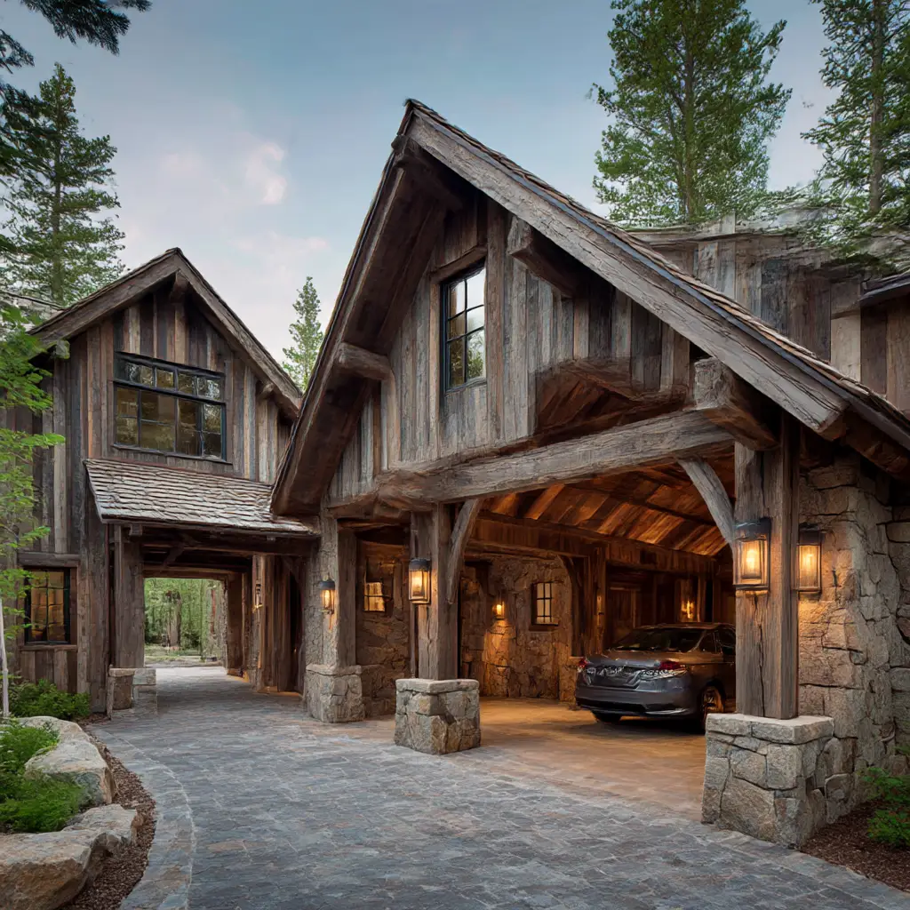 Rustic Timber Breezeway