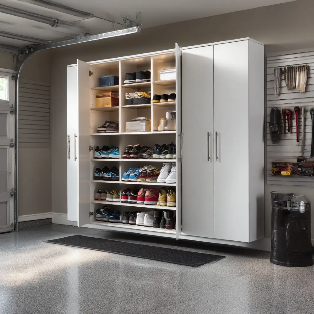 Shoe cabinets with doors