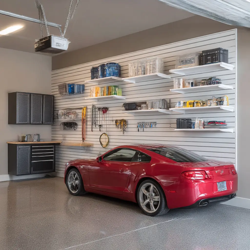 Slatwall Panels with Shelves