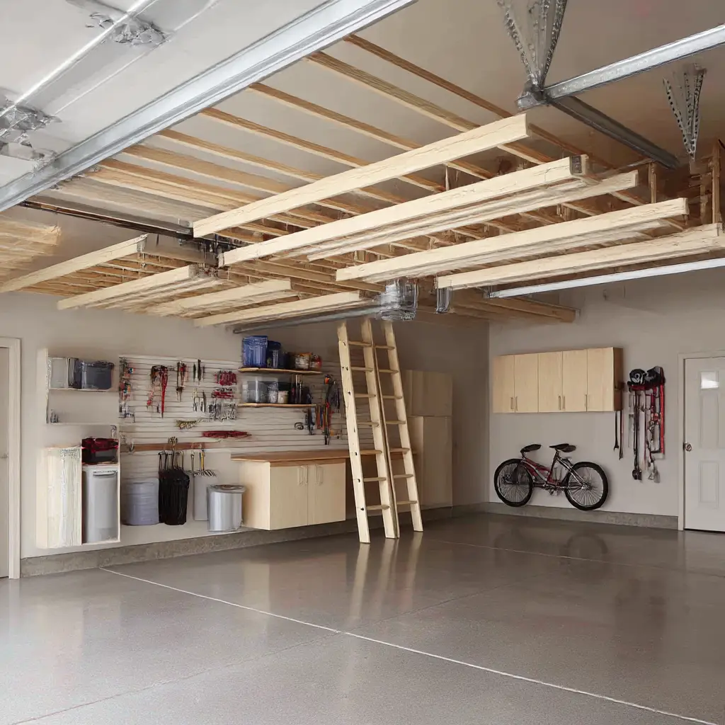 Sliding overhead ladders