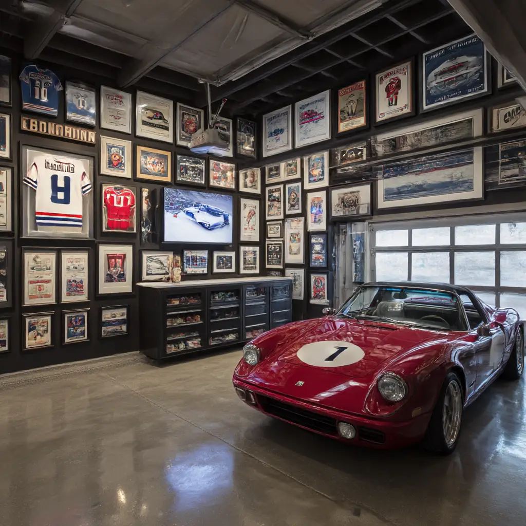 Sports Memorabilia Wall