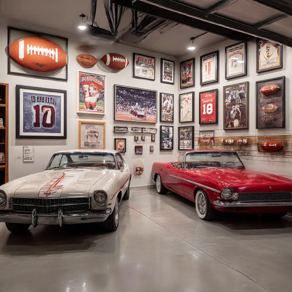 Sports Memorabilia Wall
