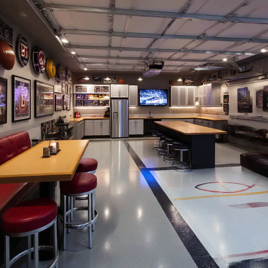 Sports-Themed Man Cave