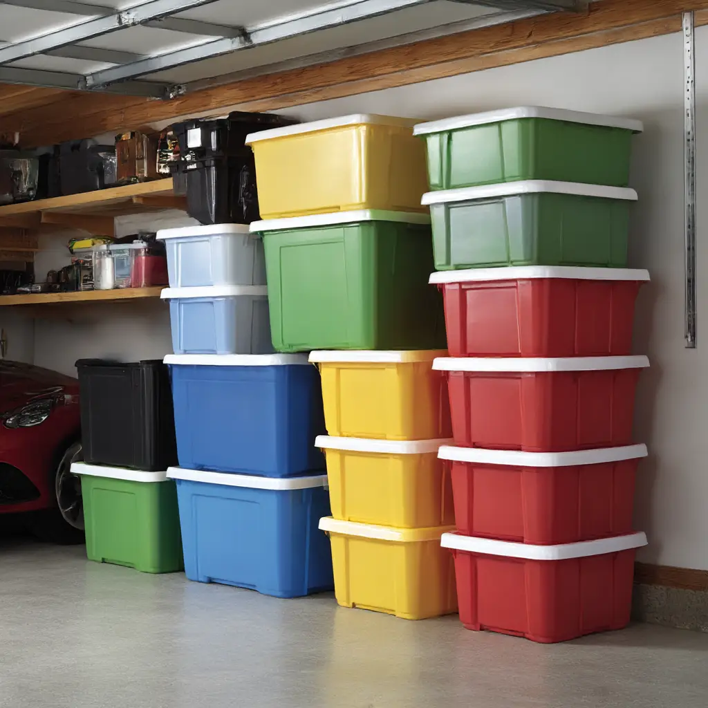 Stackable plastic bins