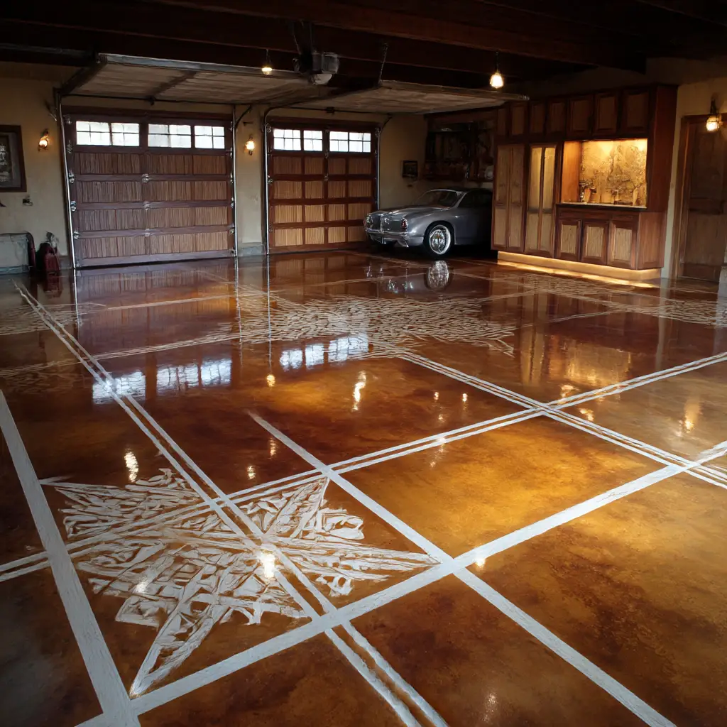 Stenciled Floor Design