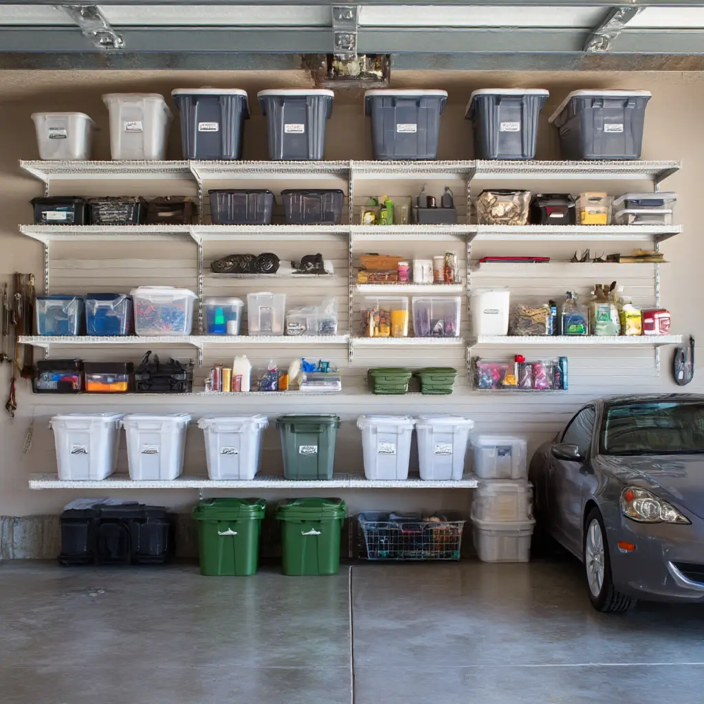Storage Bin Shelving Wall
