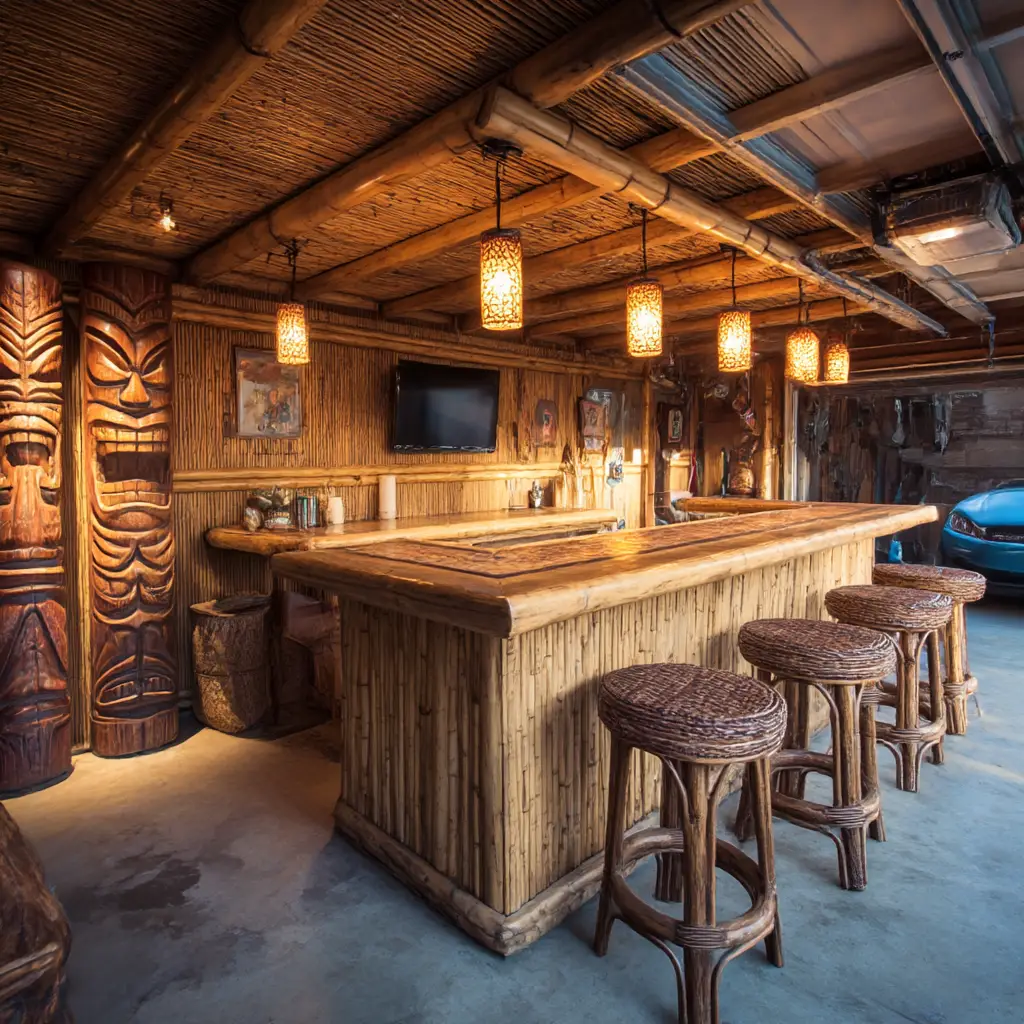 Tiki Bar in the Garage