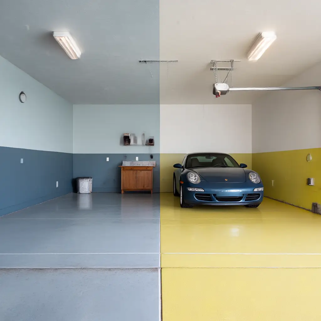 Two-tone wall paint design