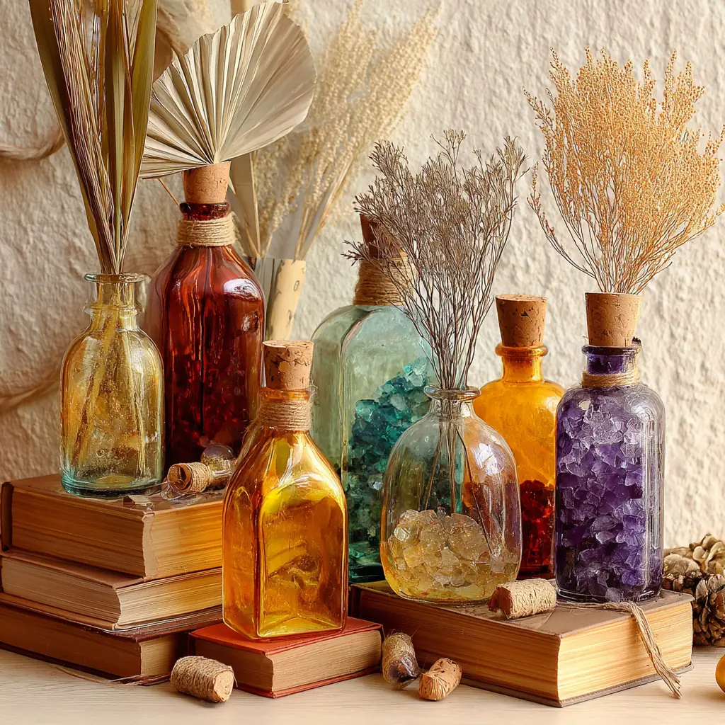 Upcycled Glass Bottles as Decor