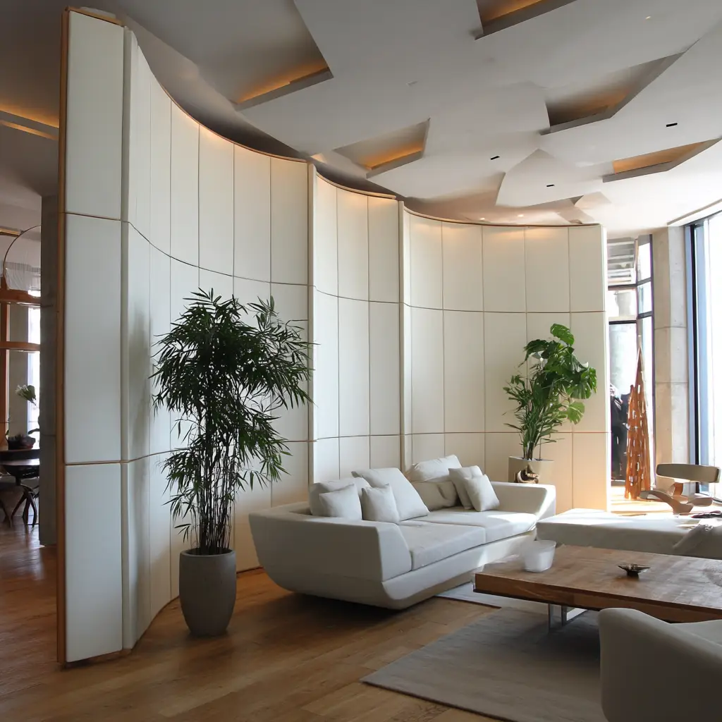 Upholstered Curved Partition