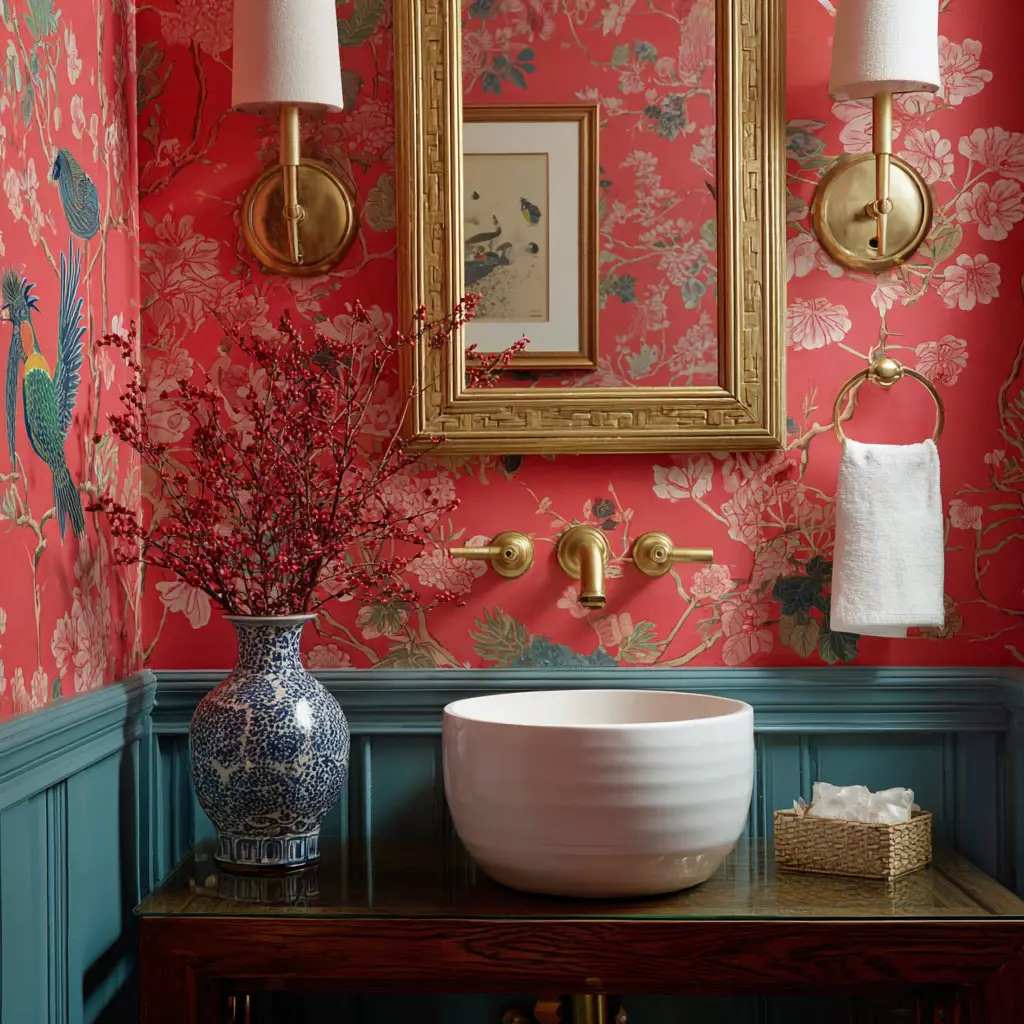 Use Bold, Patterned Wallpaper