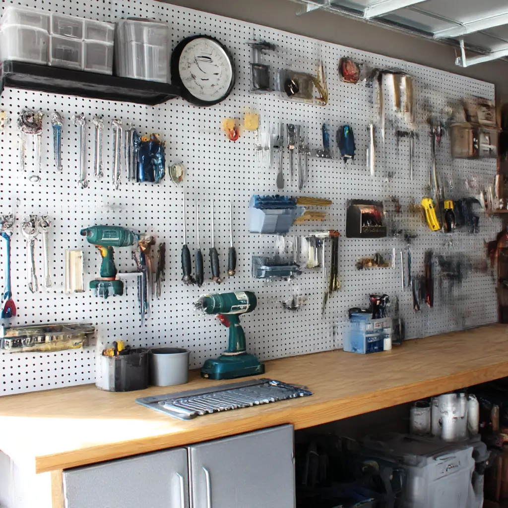 Use Pegboards for Equipment Storage