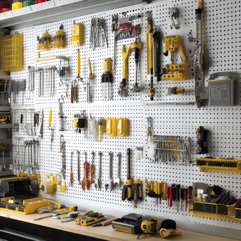 Use pegboards for tools