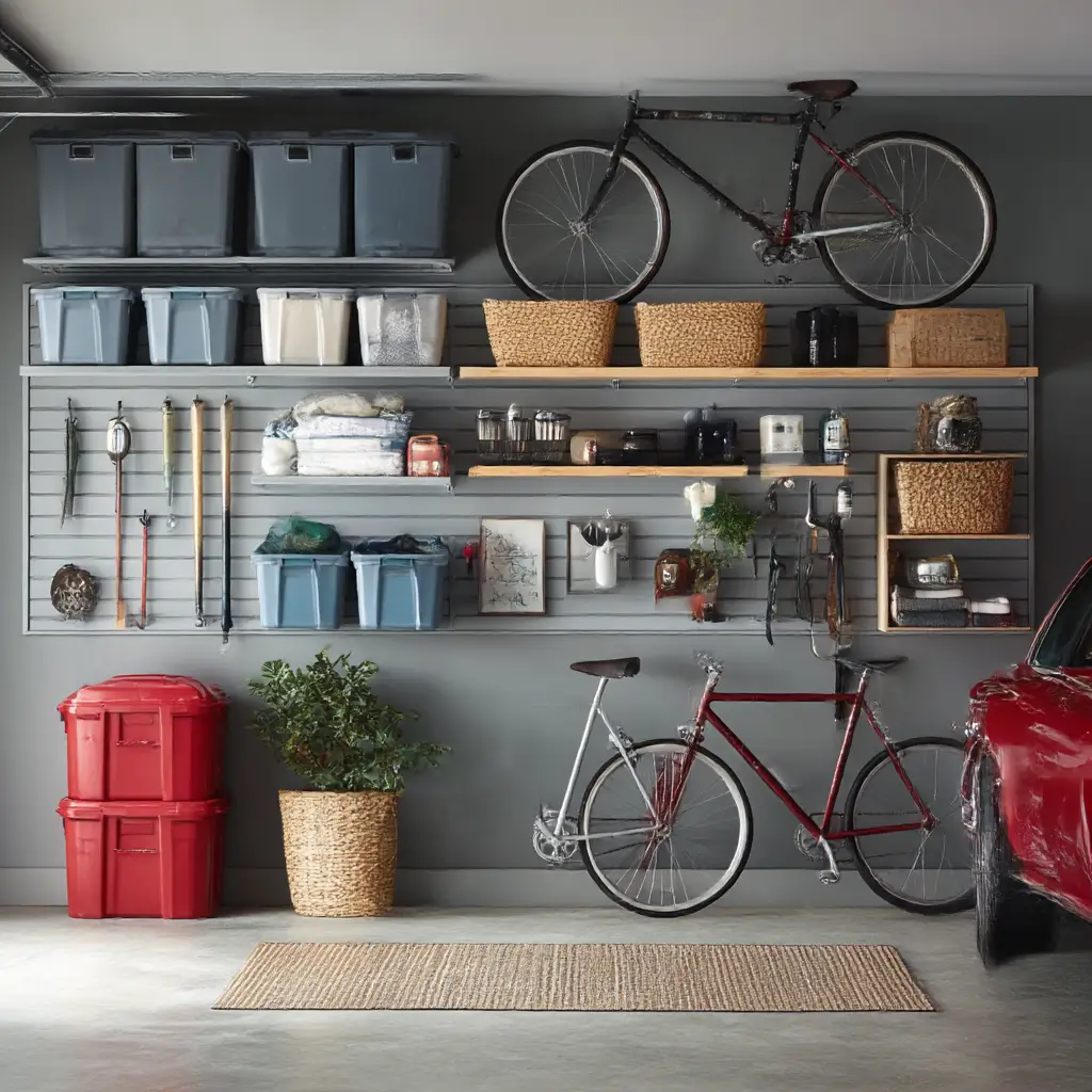 Use wall-mounted storage