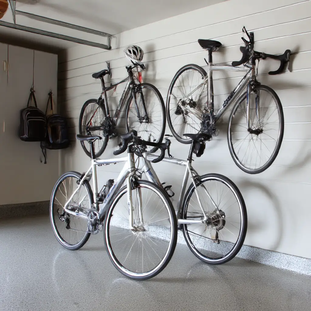 Vertical bike hooks