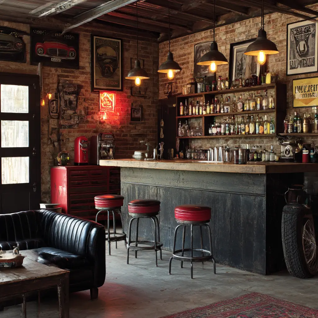 Vintage-Inspired Bar