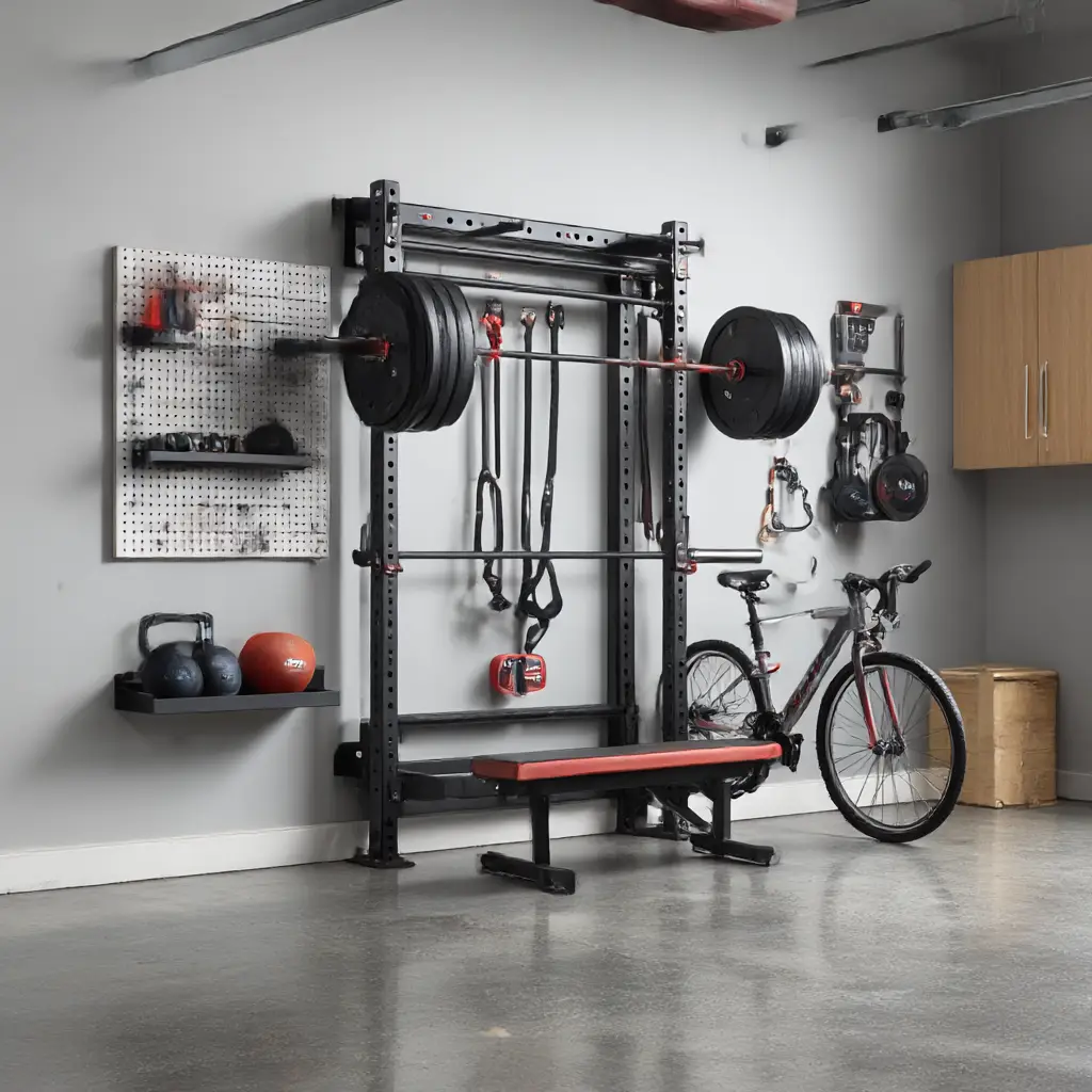 Wall-Mounted Folding Gym Equipment