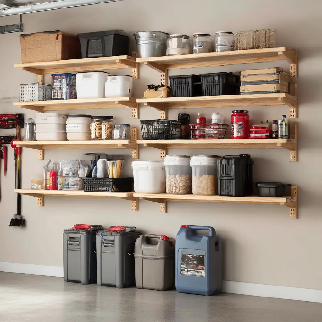 Wall-mounted shelving