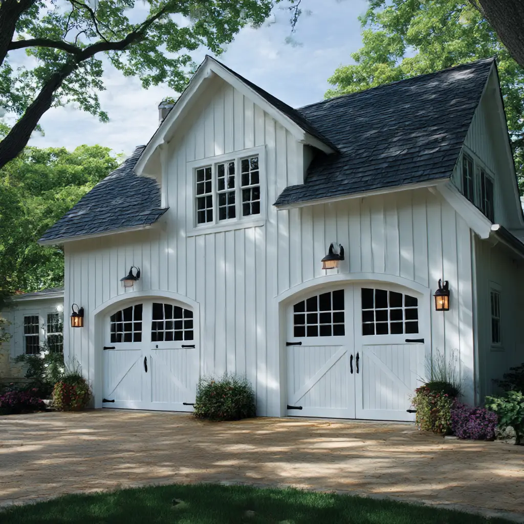 White Carriage Style Doors