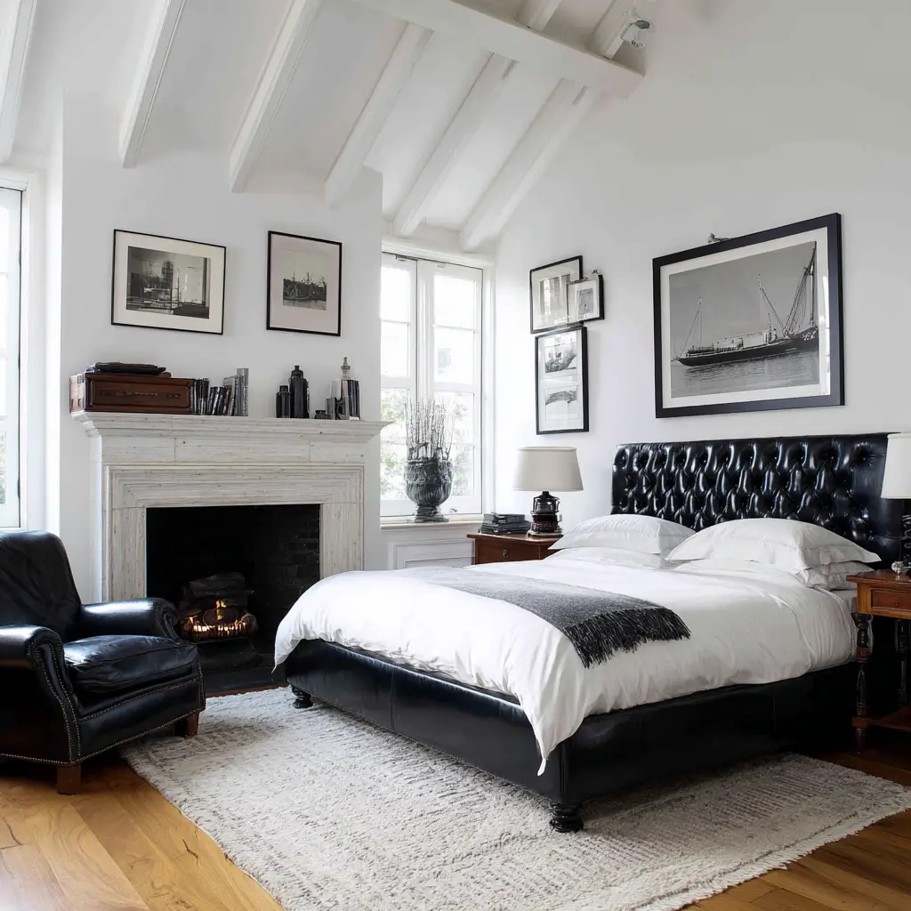 White Walls with Black Furniture