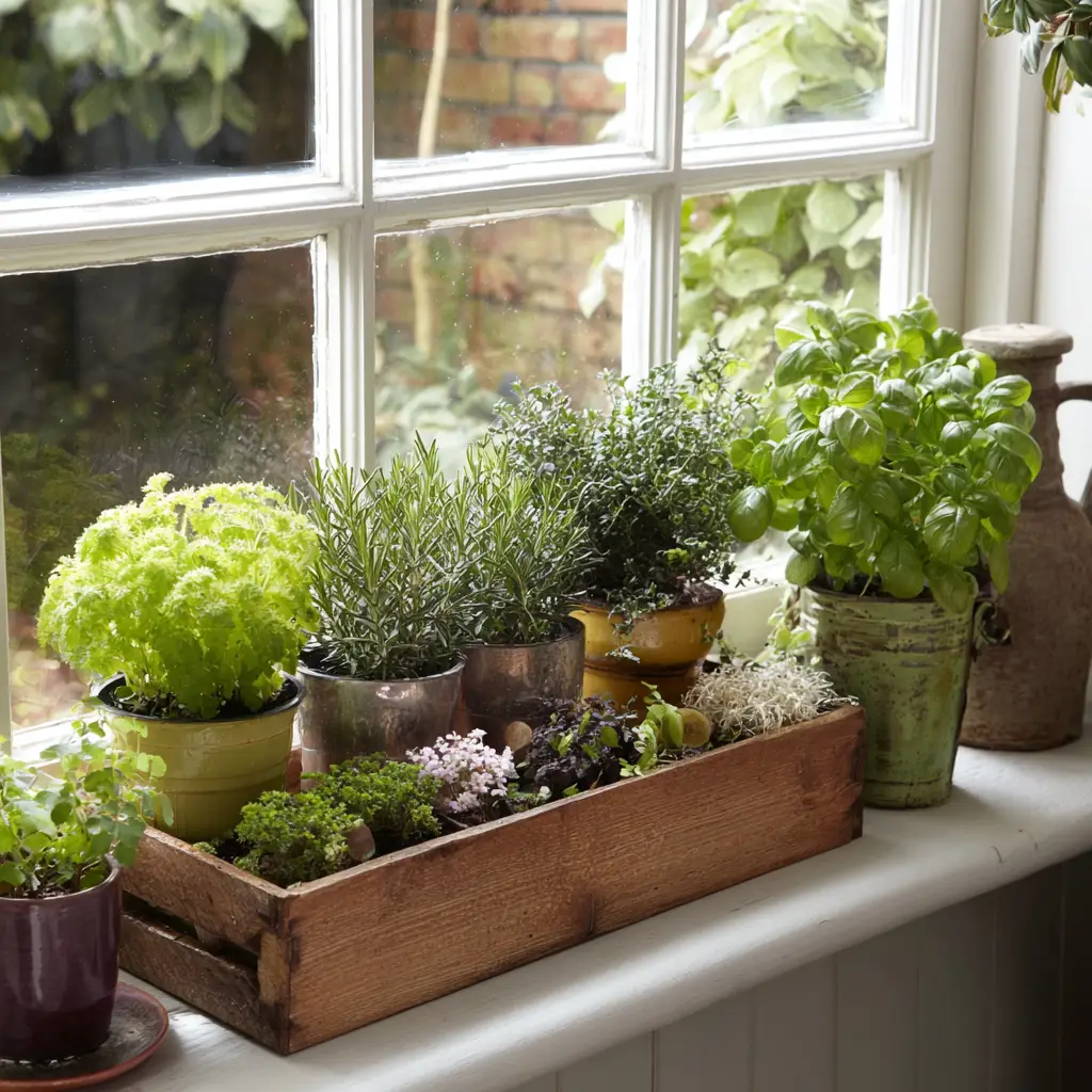 Window Sill Herb Garden