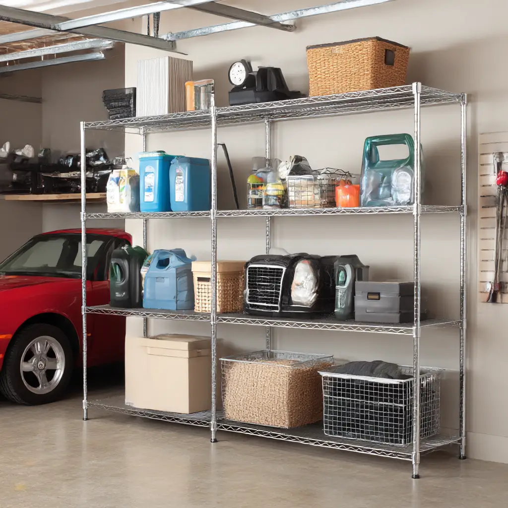 Wire shelving racks