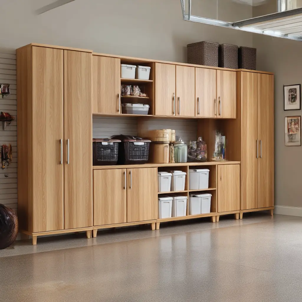 Wooden storage cabinets