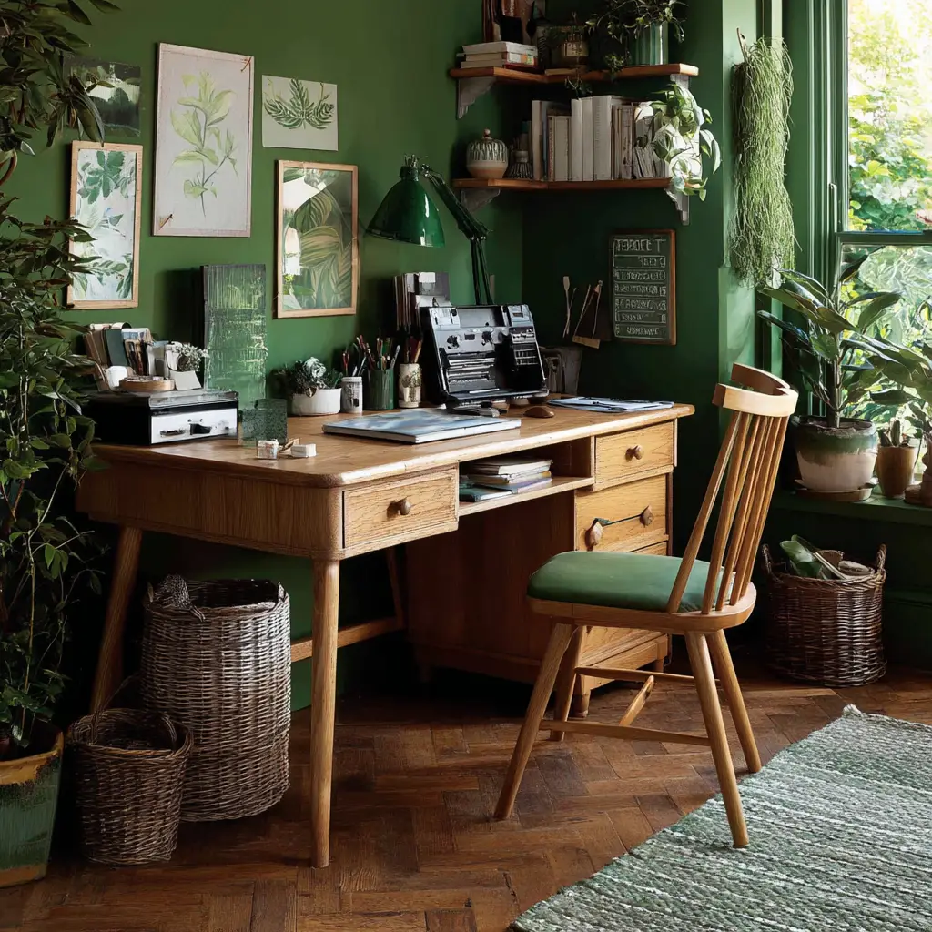 Work Desk Green Corner