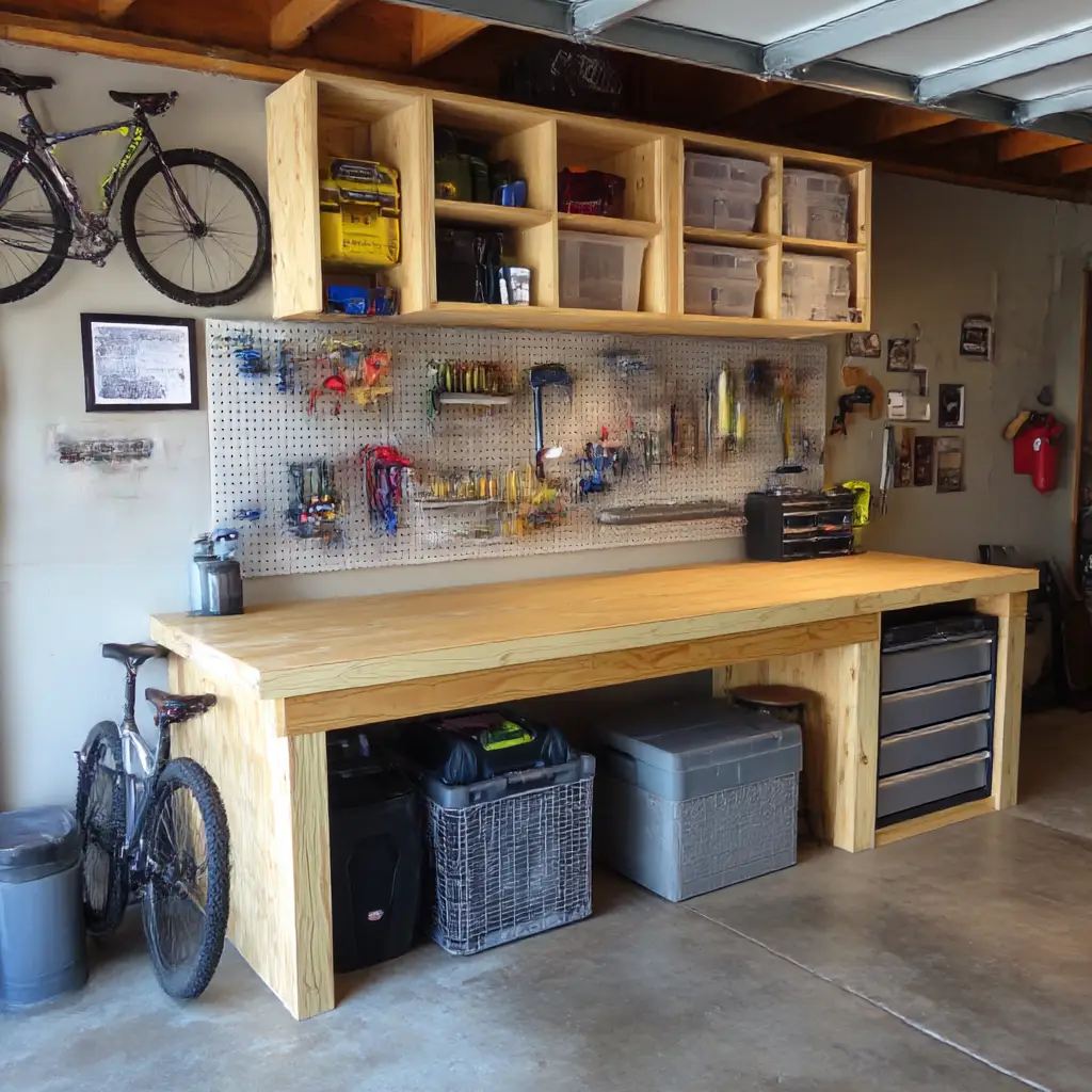 Workbench with storage
