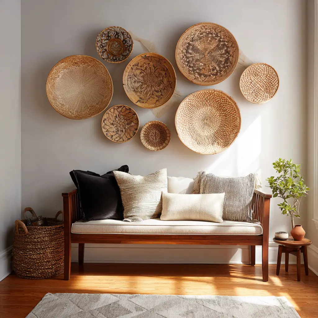 Woven Baskets as Wall Art