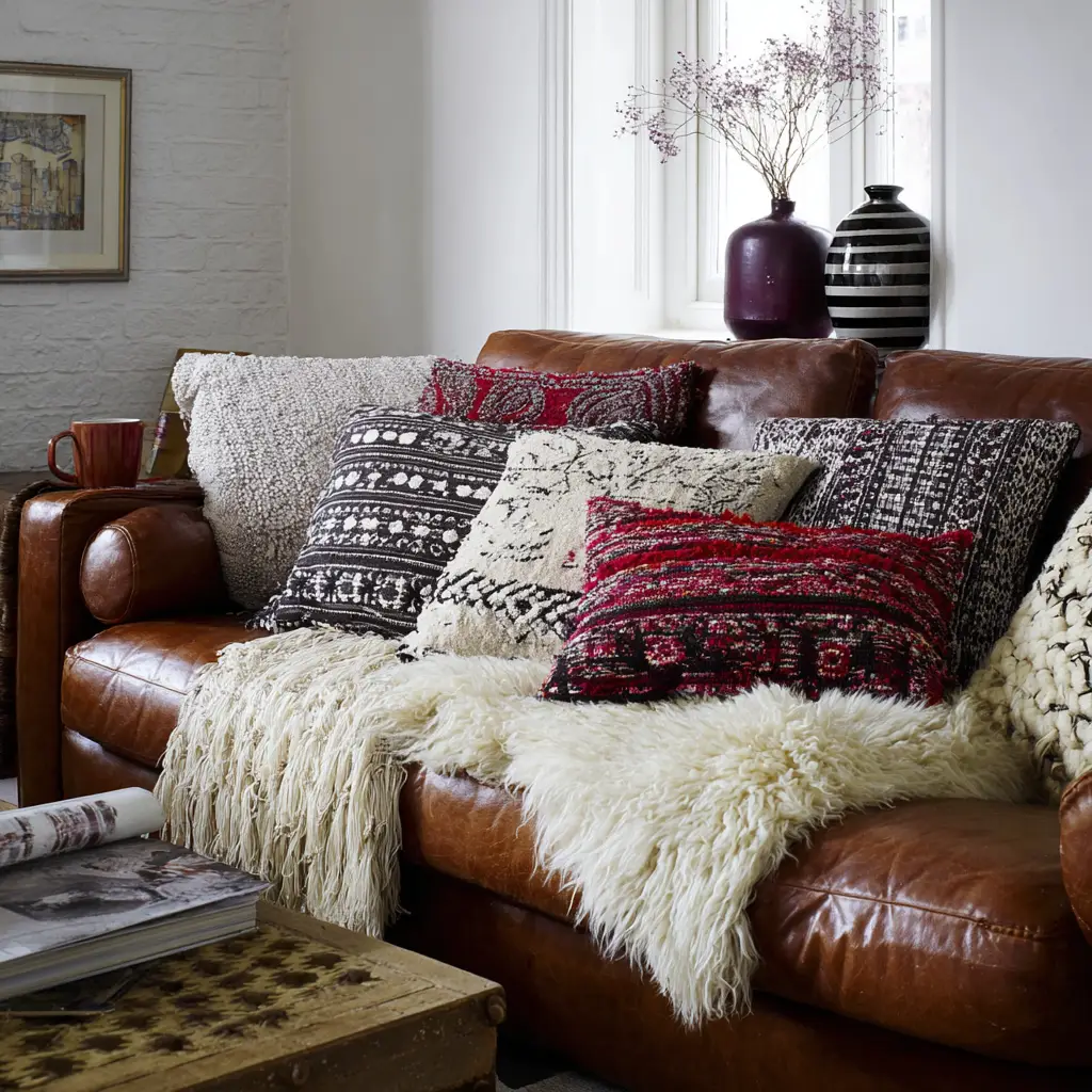 Add Texture with Throws and Cushions
