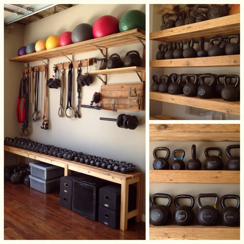 Add a Dumbbell and Kettlebell Rack