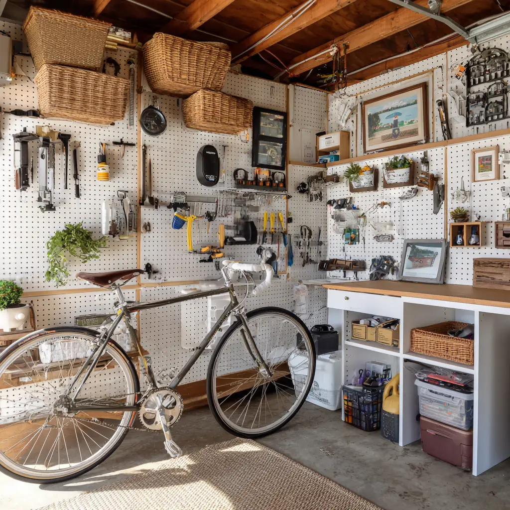 Add a Pegboard Wall for Decor and Function