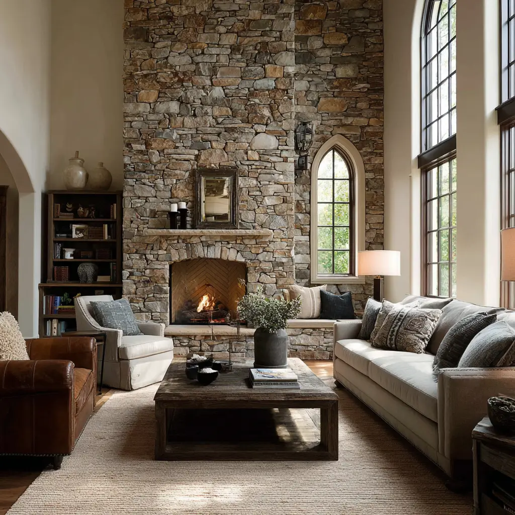 Add a Stone or Brick Accent Wall