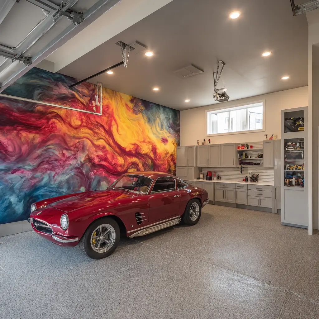 Artistic Accent Wall Garage
