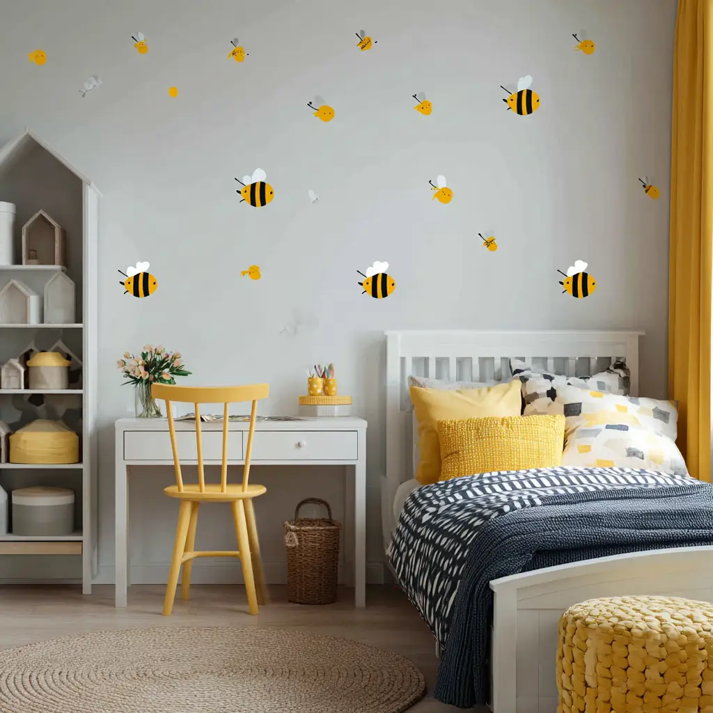 Bee-Themed Wall Decals