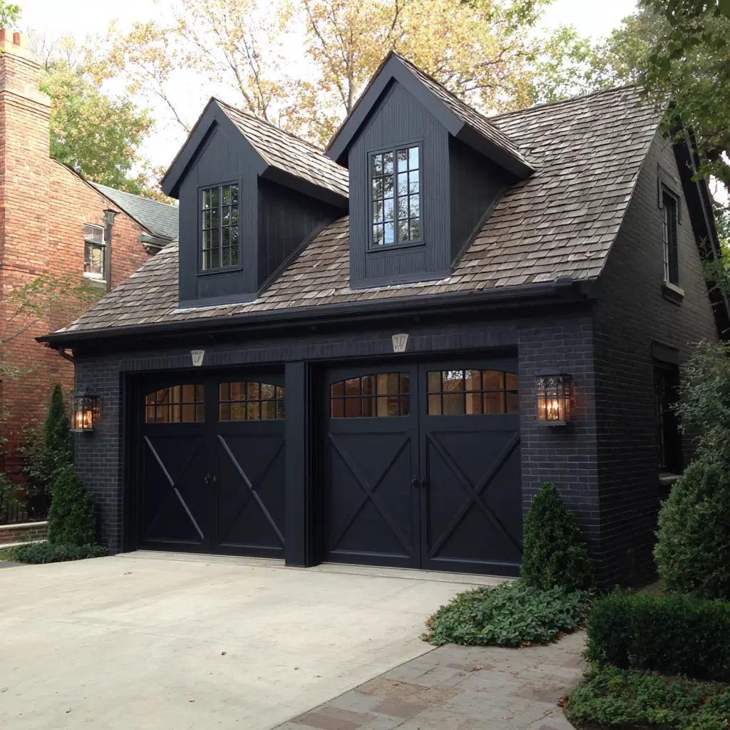 Black Garage Doors
