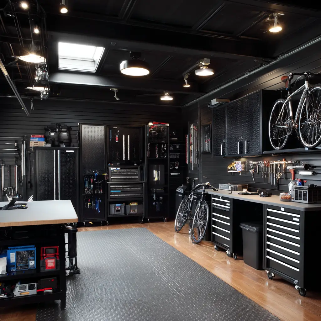 Black Walls with Folding Equipment