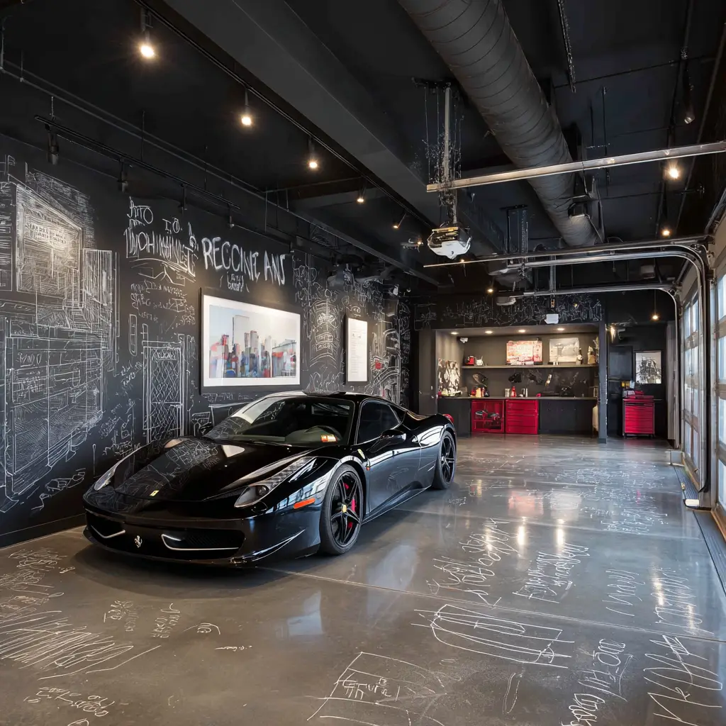 Black Walls with Motivational Murals