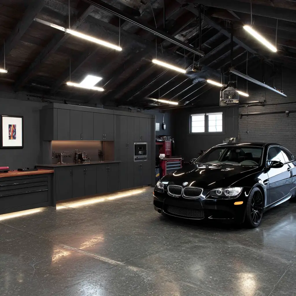 Black Walls with Spot Lighting