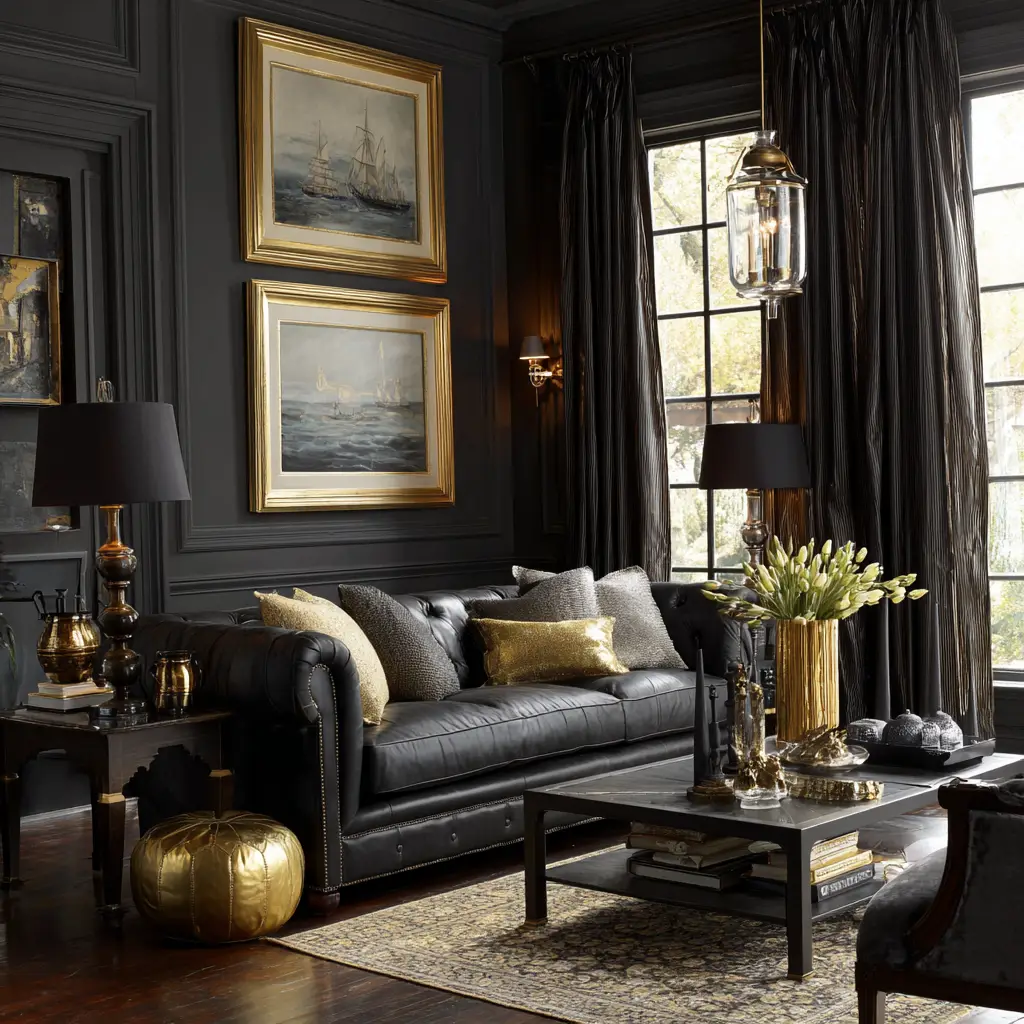 Black and Gold Accents