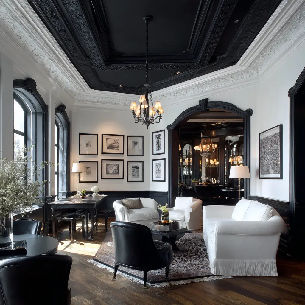 Black and White Contrast Ceiling