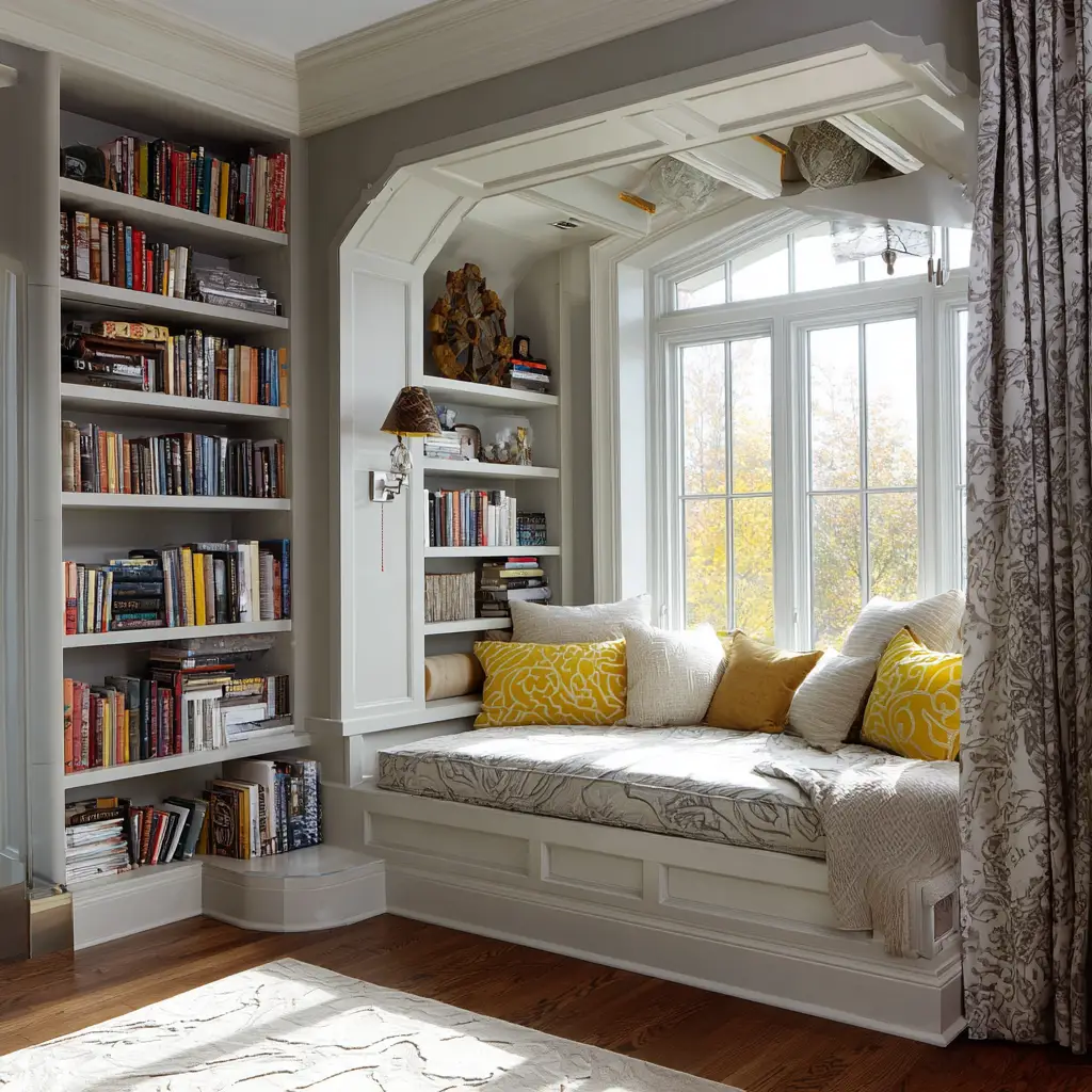 Bookshelf with a Reading Nook
