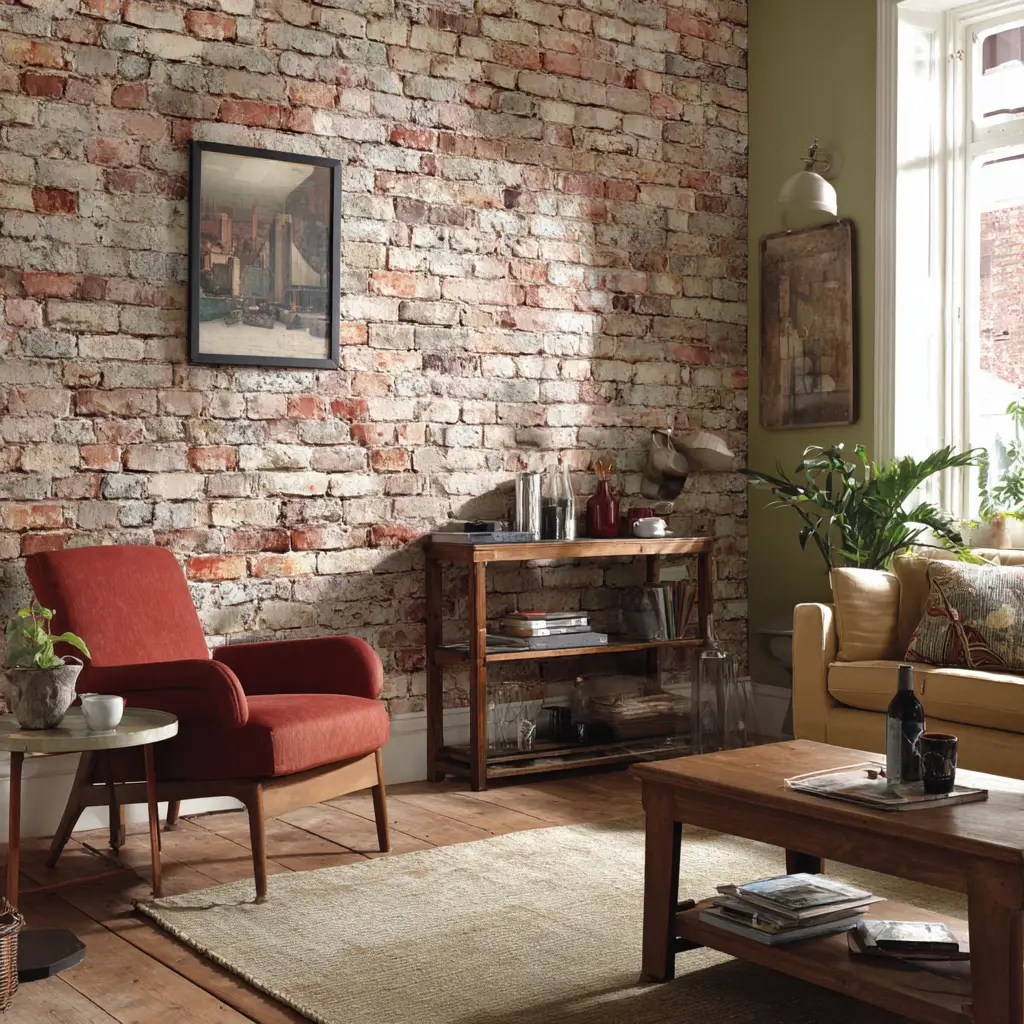 Brick or Stone Effect Wallpaper