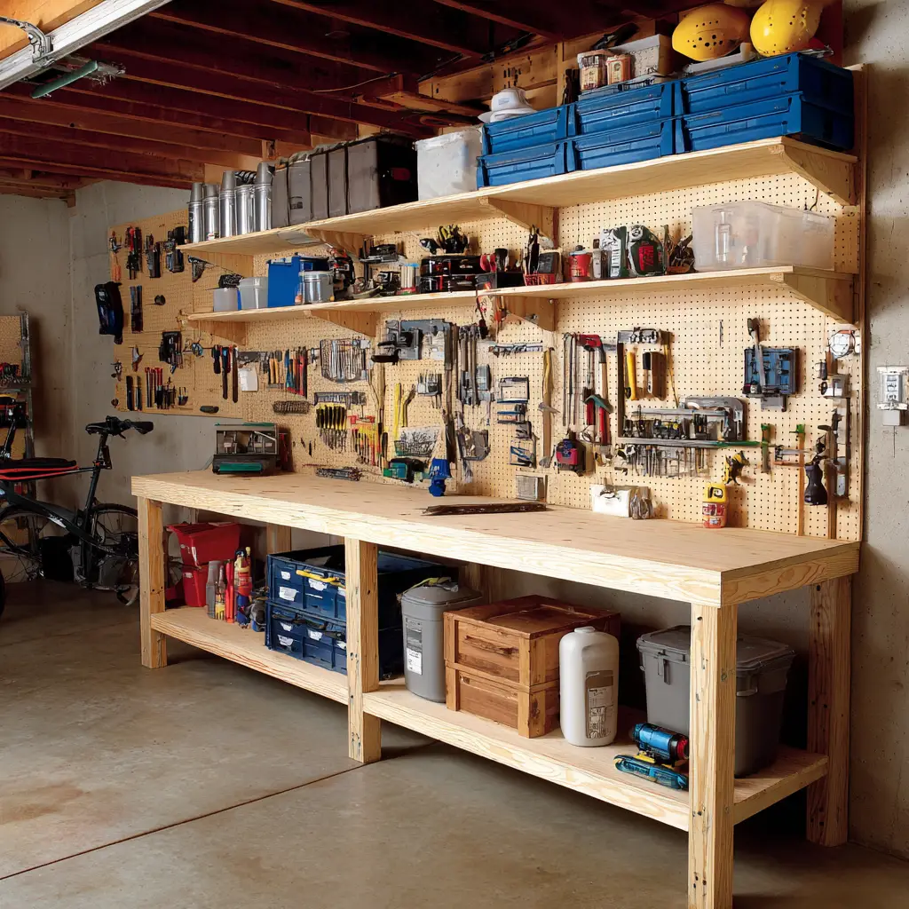 Build a Sports Shelf Under Workbench