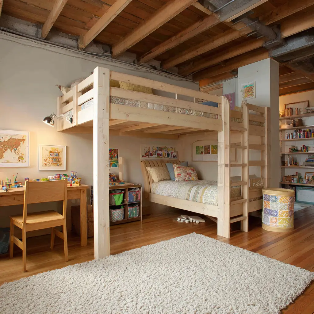 Bunk Beds with Play Area Underneath