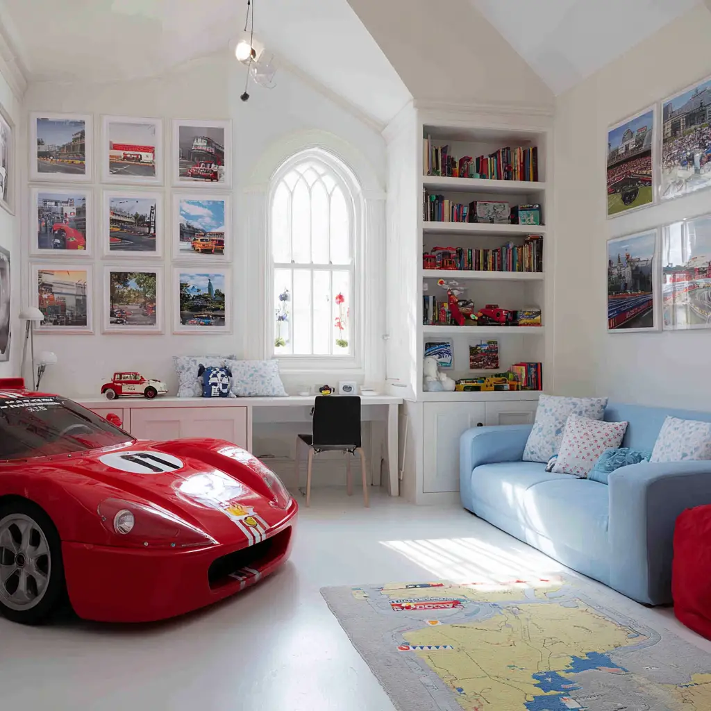 Car and Race Track Playroom