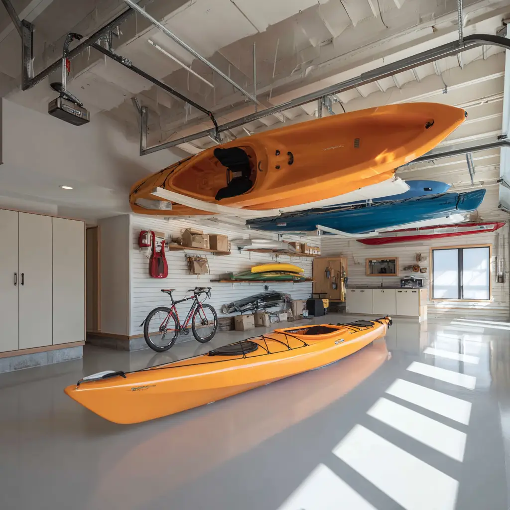 Ceiling-Mounted Kayak Platform