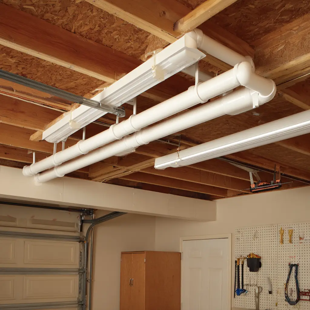Ceiling-Mounted PVC Pipe Holders