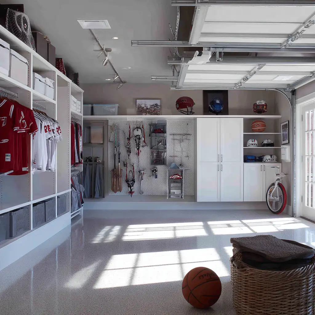 Ceiling Tracks for Sports Gear
